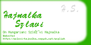 hajnalka szlavi business card